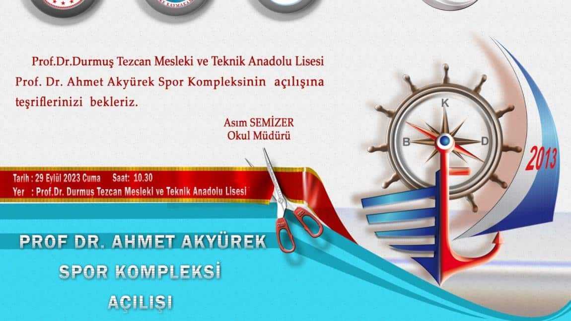 Prof.Dr Ahmet Akyürek Spor Kompleksi Açılışı